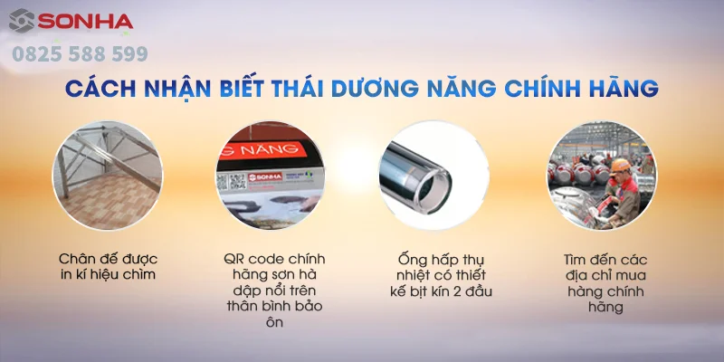 Giá máy nước nóng năng lượng mặt trời Sơn Hà Bình Dương chính hãng 6 Nhận biết Máy nước nóng năng lượng mặt trời Sơn Hà