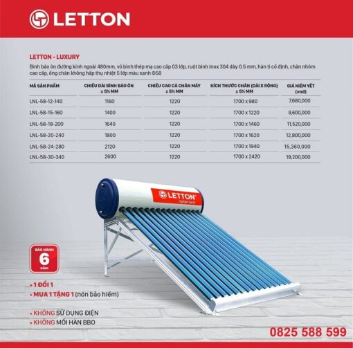 Máy nước nóng năng lượng mặt trời Letton