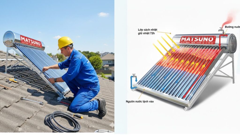 Máy nước nóng năng lượng mặt trời Matsuno