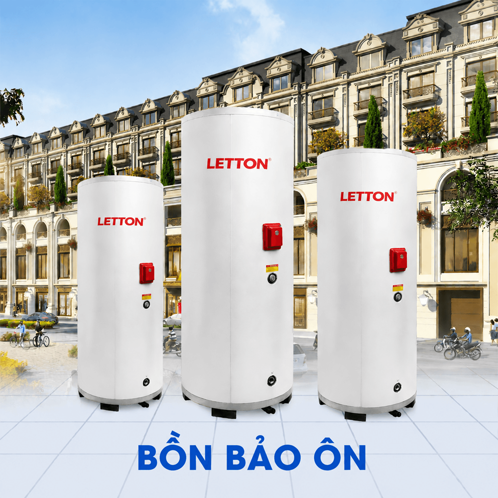Máy Nước Nóng Năng Lượng Mặt Trời Tấm Phẳng Chịu Áp Rời LETTON 150 Lít 1 bon bao on letton 1