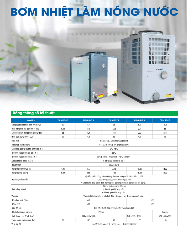 Máy bơm nhiệt heat pump