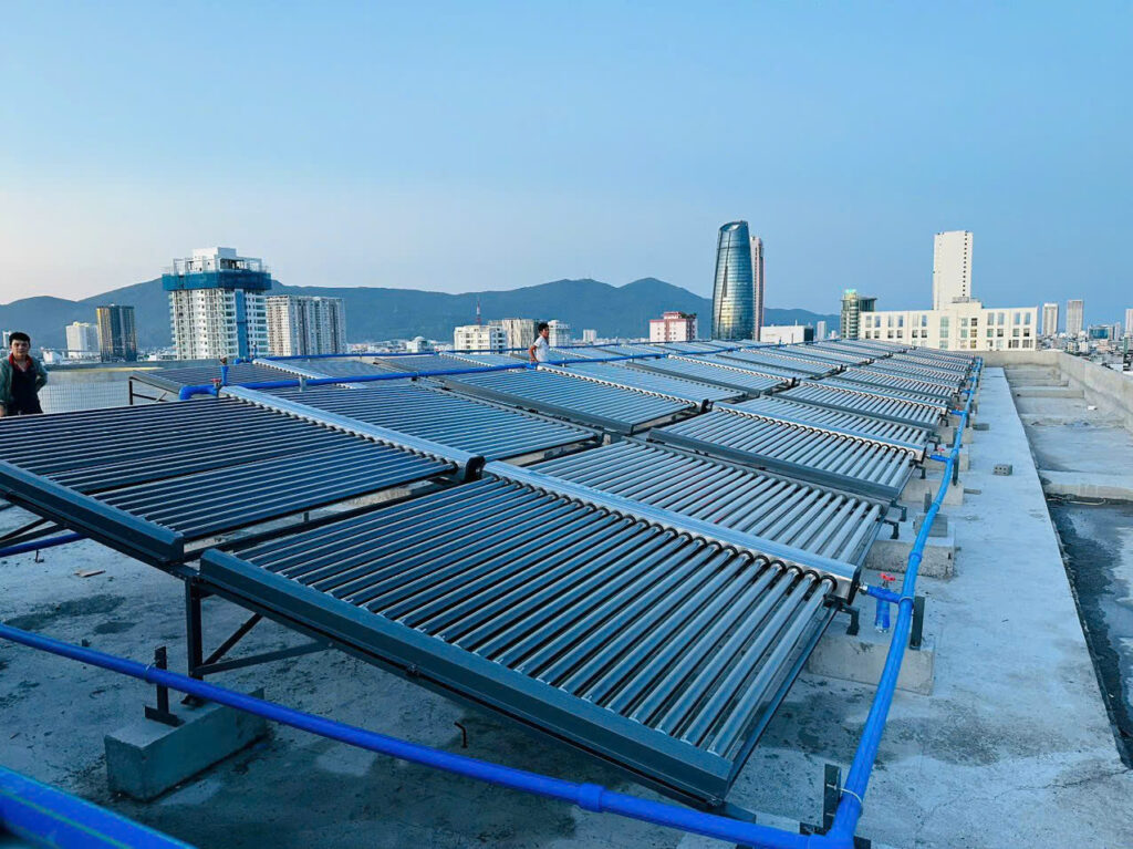 Ống chân không thu nhiệt nước nóng năng lượng mặt trời